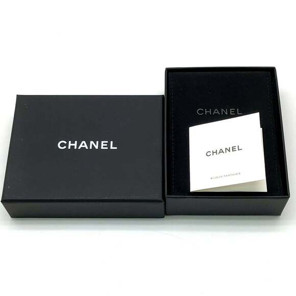 CHANEL Authentic Silver Logo Earrings - Picture 8 of 8